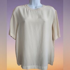 Linda Hutton Silk Top Cream Size 8 Vintage